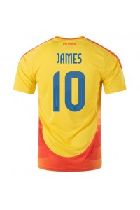 Kolumbia James Rodriguez #10 Jalkapallovaatteet Kotipaita Copa America 2024 Lyhythihainen